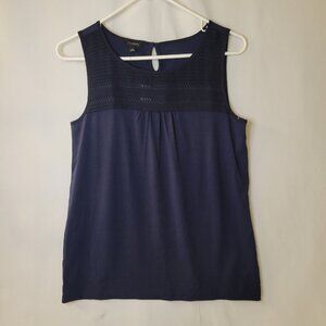 Women's Navy Sleeveless Top